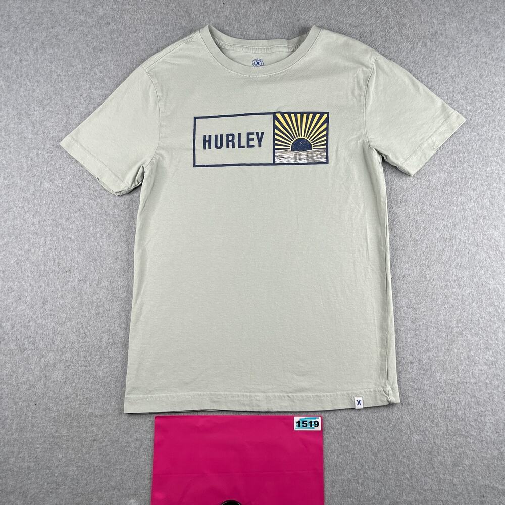 Hurley T Shirt Womens XS Gray Logo Graphic Print Casual Classic Beach